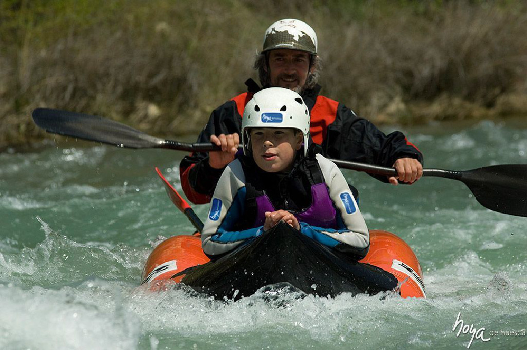 Rafting con nios rio Gllego Turismo Hoya de Huesca