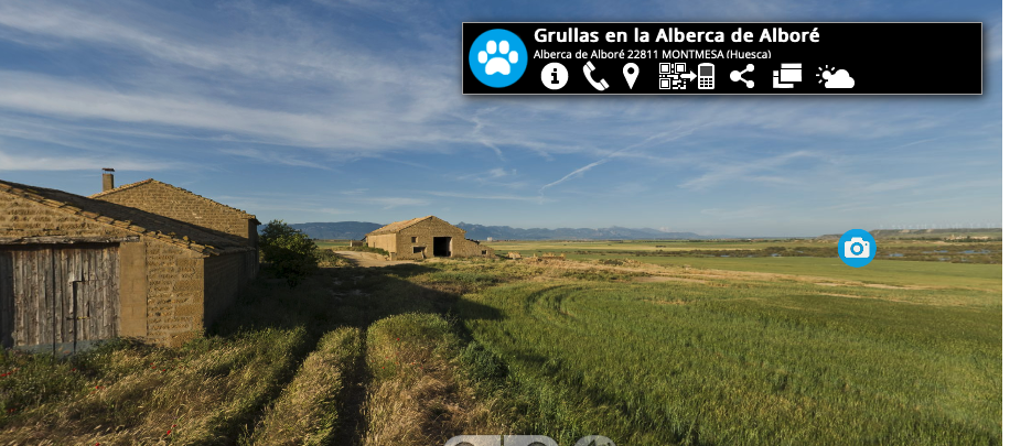 Vista 360 alberca de Albore Turismo Hoya de Huesca